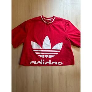 adidas Pink and White Logo Tank Top